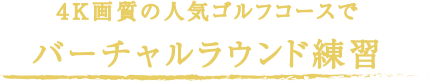 ４K画質の人気ゴルフコースでバーチャルラウンド練習